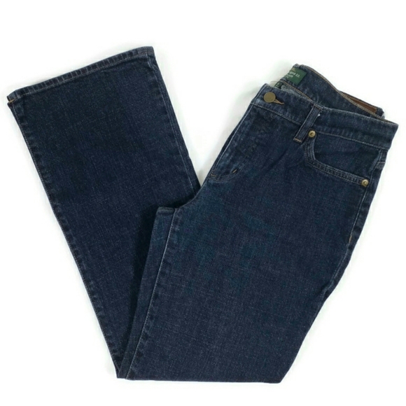 Vintage Lauren Ralph Lauren Dark Blue Wash Classic Bootcut Denim Jeans Womens 8P - Picture 5 of 14